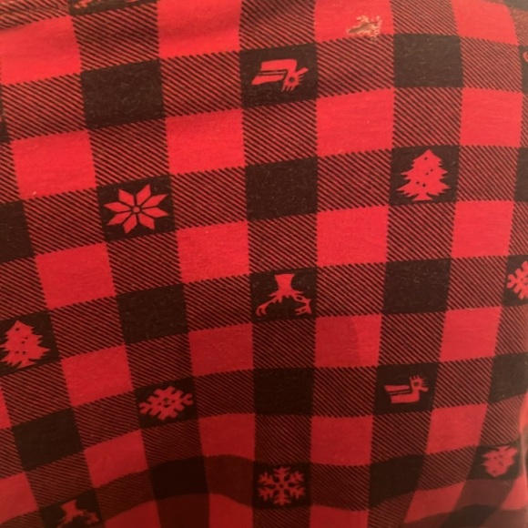 Woolrich red/black flannel turtleneck/button skirt set Med/8 - Picture 8 of 11